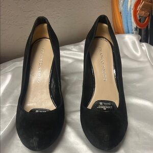 Franco Sarto Classic Black Suede Heels